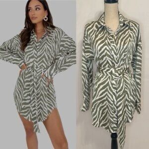 Kittenish In the Wild Zebra Dress